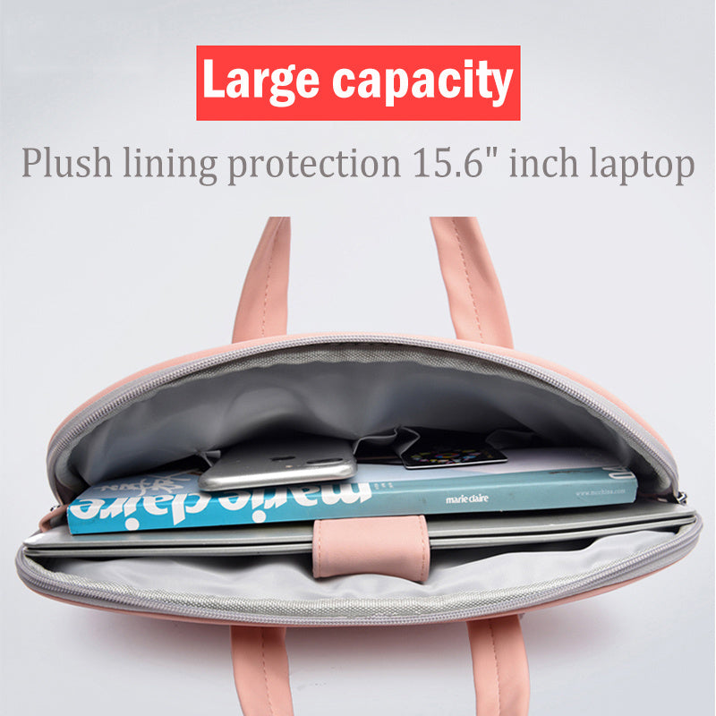 PU Leather Laptop Bag for Women & Men – Fits 13.3'' to 15.6'' MacBook, Shoulder & Handbag Case