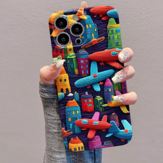 Oil Painting Minimalist Airplane Phone Case