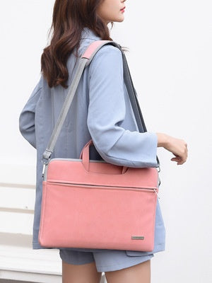 PU Leather Laptop Bag for Women & Men – Fits 13.3'' to 15.6'' MacBook, Shoulder & Handbag Case