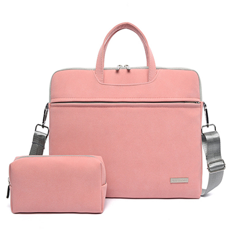 PU Leather Laptop Bag for Women & Men – Fits 13.3'' to 15.6'' MacBook, Shoulder & Handbag Case