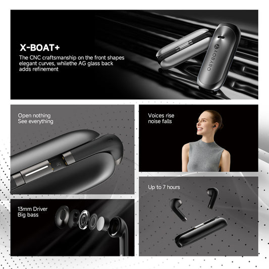 Bluetooth Headset - High Sound Quality Wireless Binaural Mini In-ear Sports Noise Cancellation