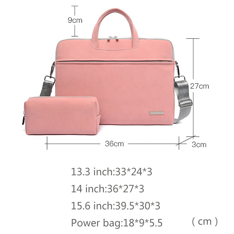 PU Leather Laptop Bag for Women & Men – Fits 13.3'' to 15.6'' MacBook, Shoulder & Handbag Case